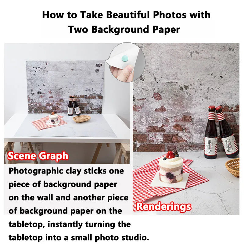 Double Sided Marble Photography Backdrops