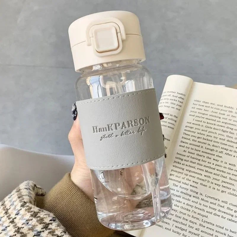 500ml Water Bottle With Straw