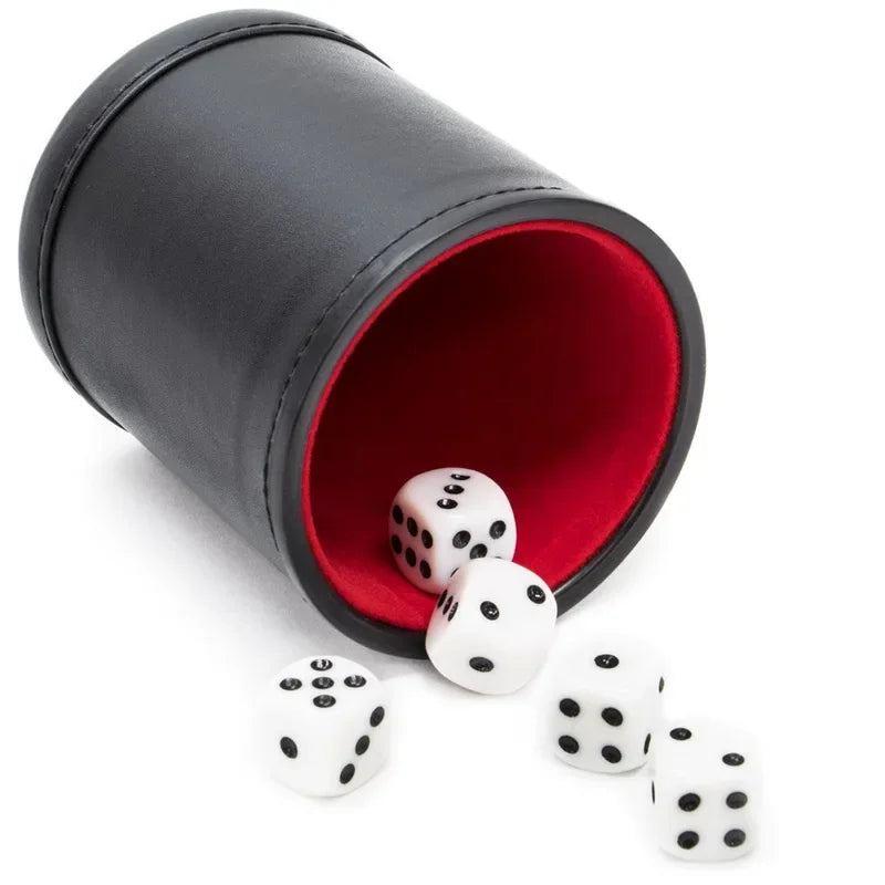 6 Piece Standard Dice With Dice Cup