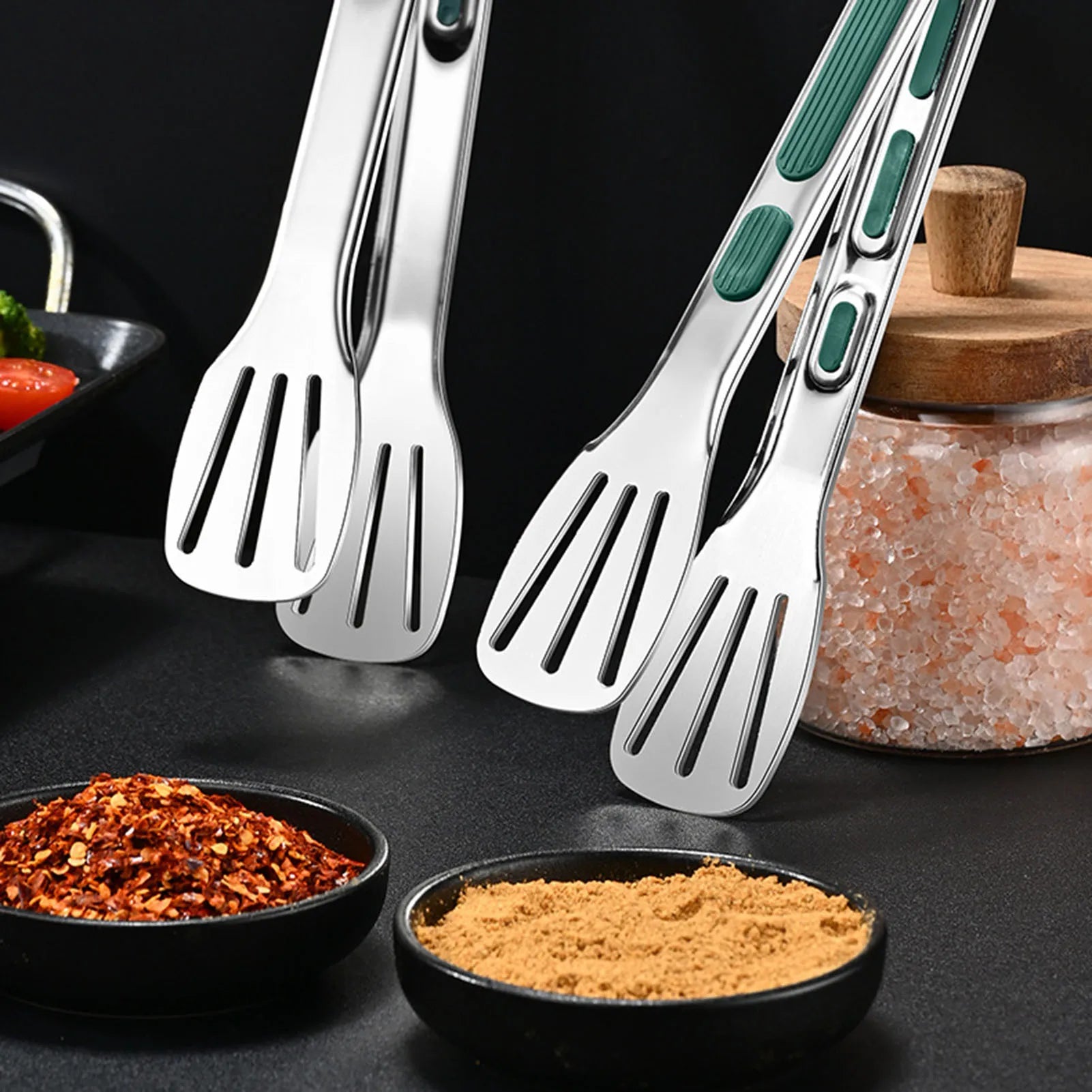 Non Slip Stainless Steel Kitchen Tongs