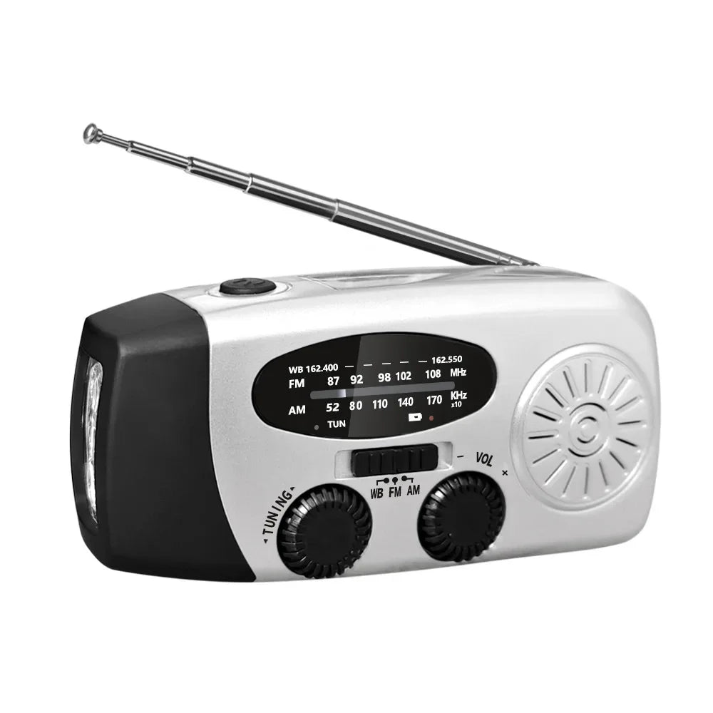 Solar Multifunctional Portable Hand Crank Power Generation Emergency Radio