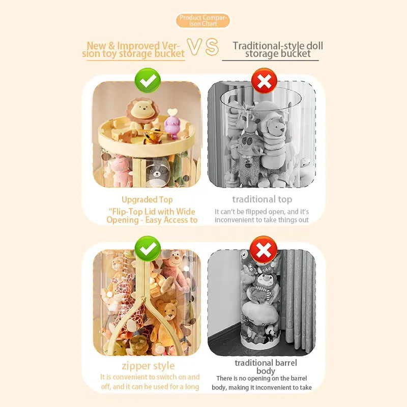 Transparent Doll/Toy Storage Box