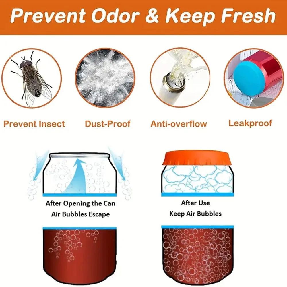 6 Pack Silicone Soda Can Lids