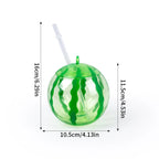 PVC Fruit Shaped Drinking Cups With Straw