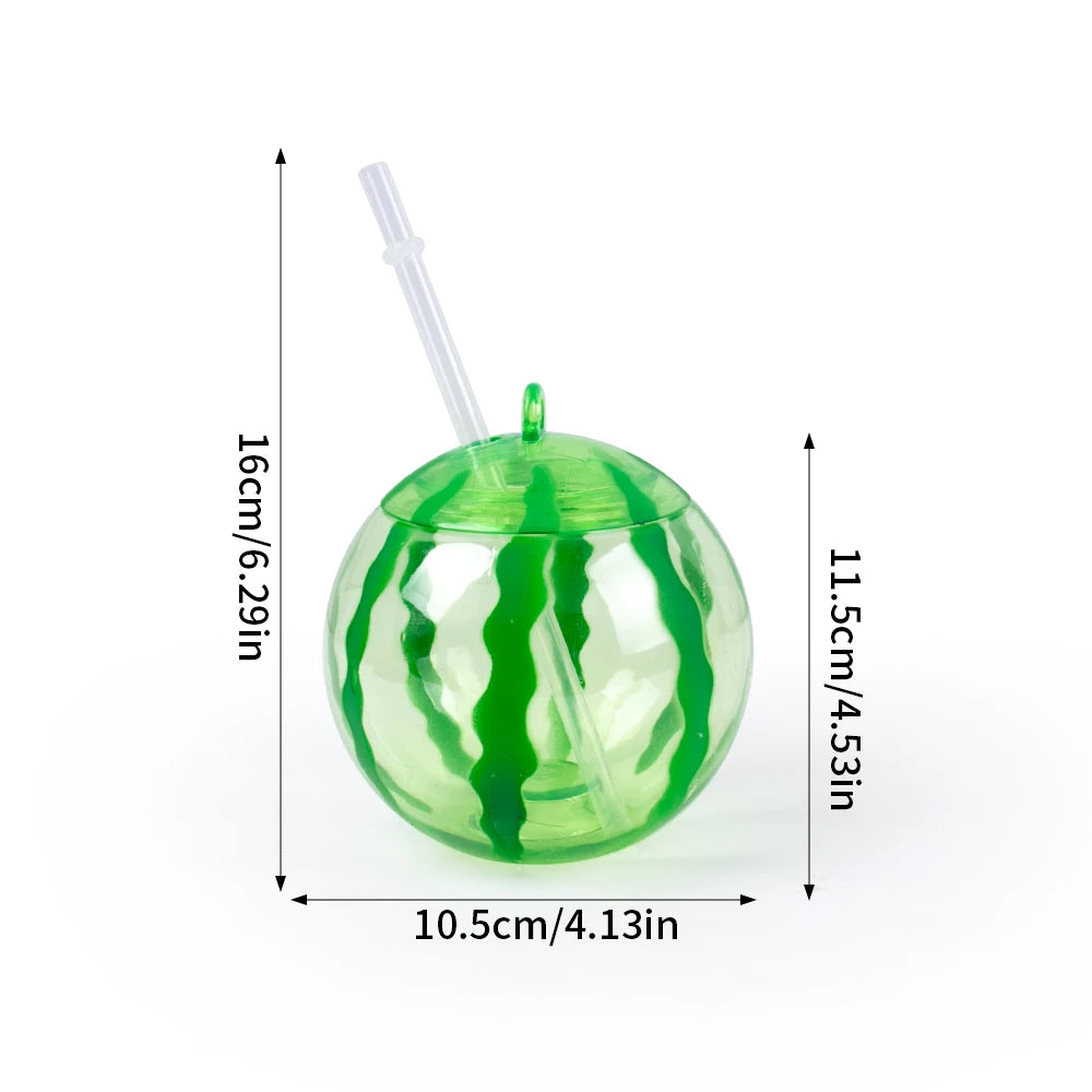 PVC Fruit Shaped Drinking Cups With Straw