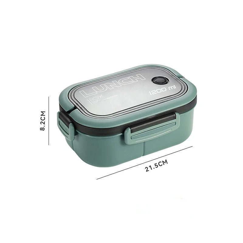 1200ML 2 Layer Bento Lunch Box With Spoon And Fork