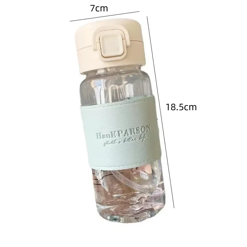 500ml Water Bottle With Straw
