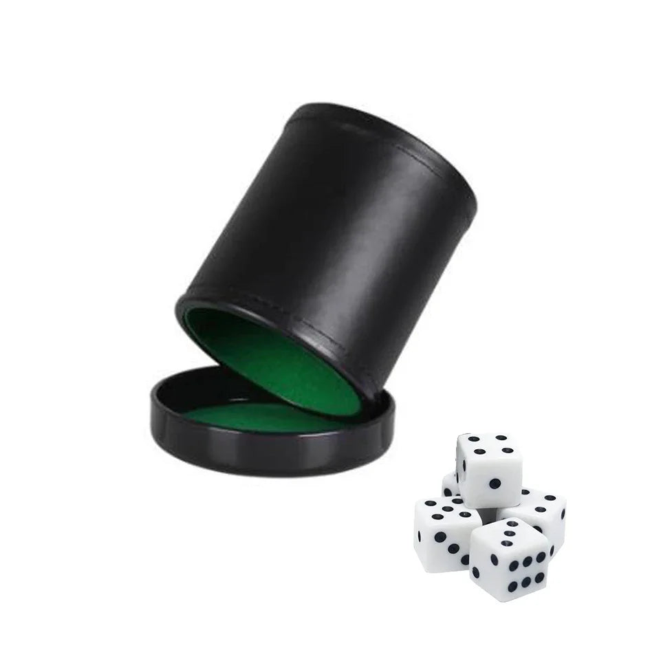 6 Piece Standard Dice With Dice Cup