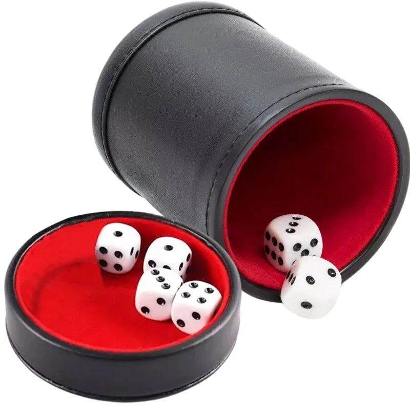 6 Piece Standard Dice With Dice Cup