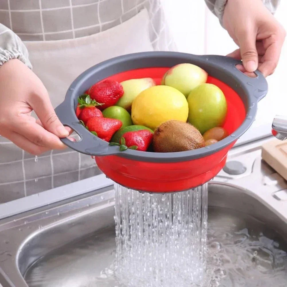 Silicone Folding Fruit and Veg Strainer