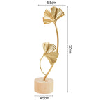 Gold Iron Ginkgo Leaf Ornaments