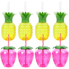 PVC Fruit Shaped Drinking Cups With Straw