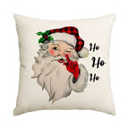 1 Christmas Pillowcase Christmas Senior Snowflake Tree Printed Square Pillowcase Christmas Decoration (Without Pillow Core)