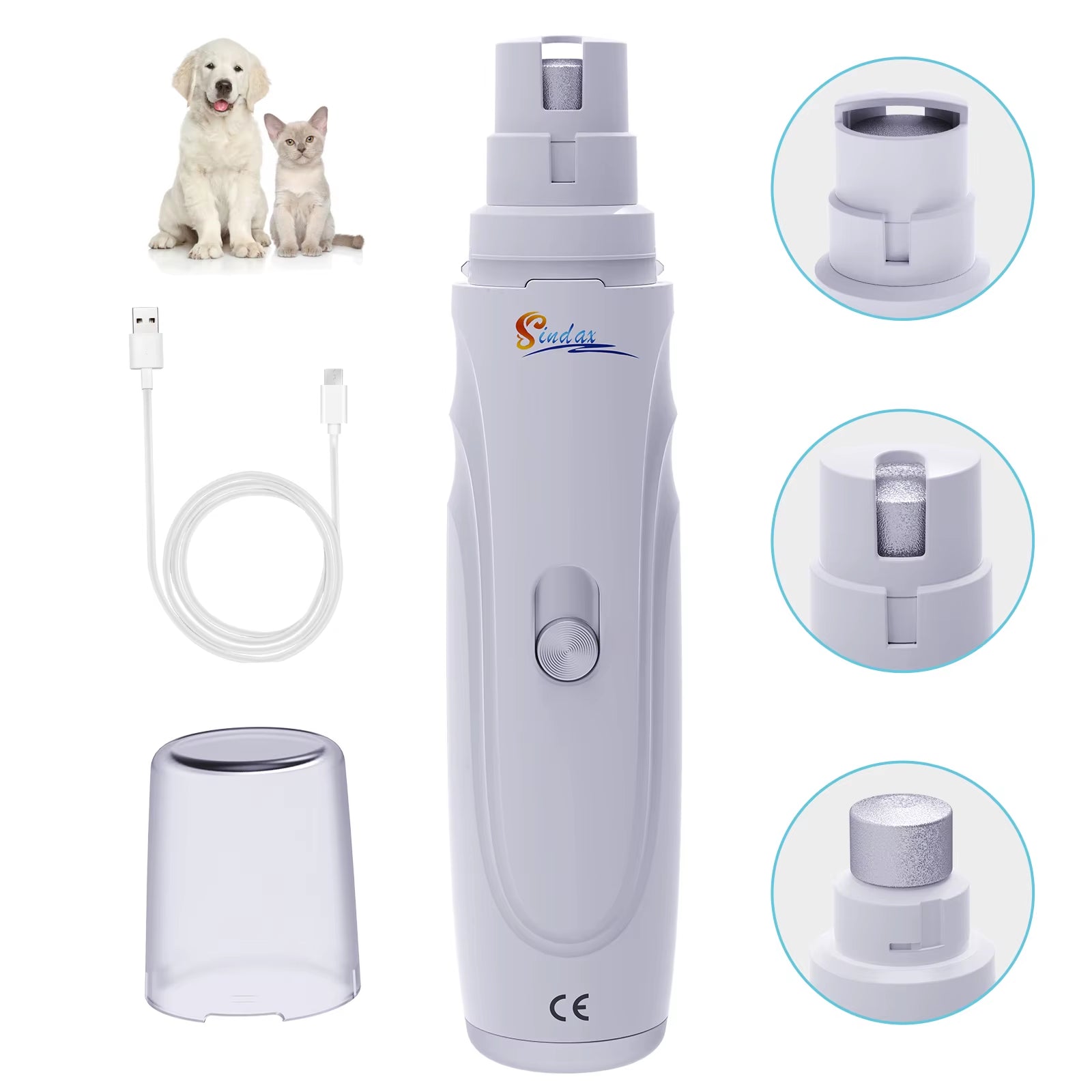 Electric Pet Nail Grinder Trimmer Grooming Tool Rechargeable Dog Nail Clippers Dogs Nail Grinder Trimmer Puppy Dog Accessories