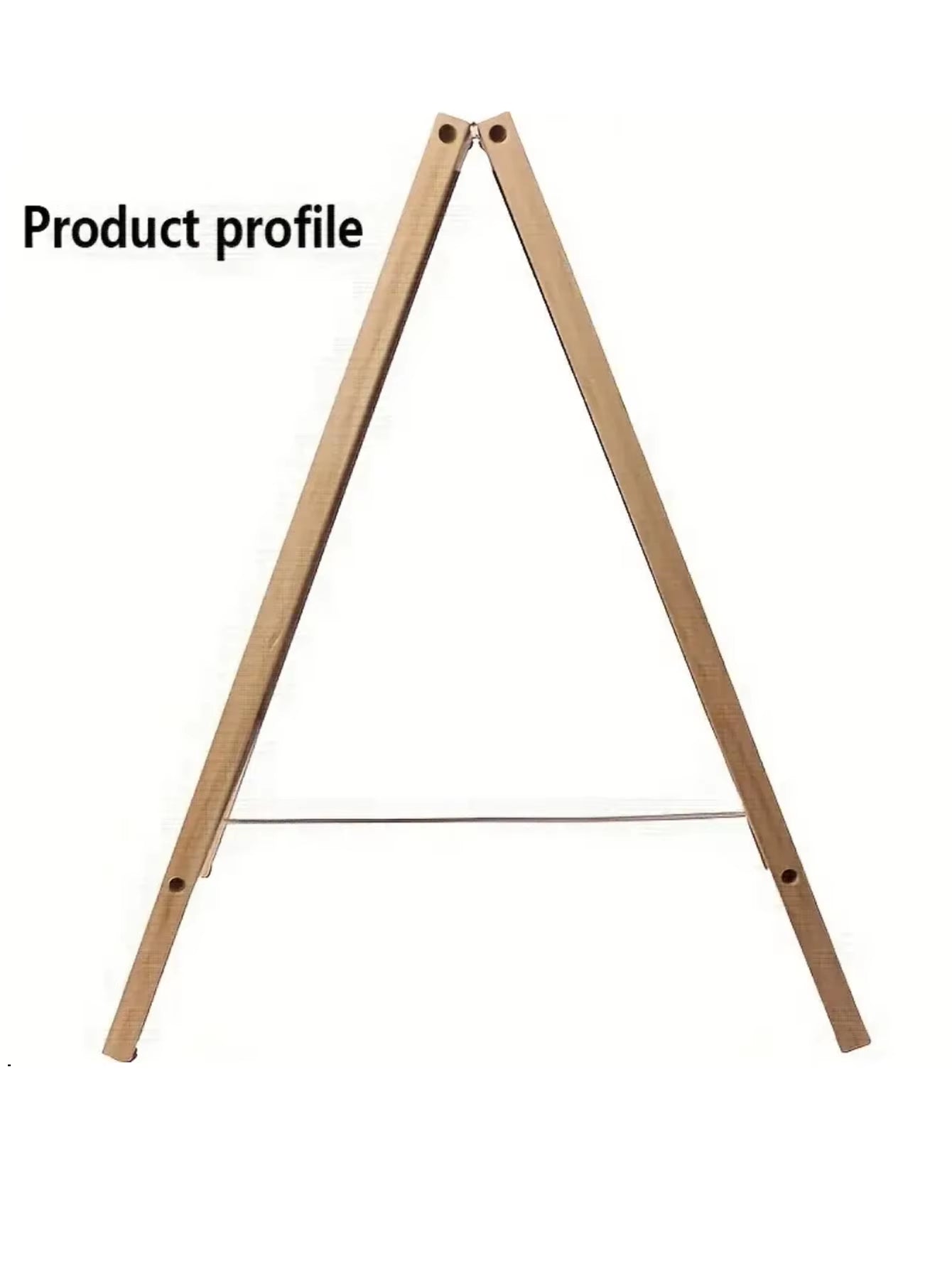 1Pc Double-Sided Foldable Advertising Drawing Board, Erasable Teaching Chalkboard, Wood Frame Blackboard, Dry Erase Whiteboard