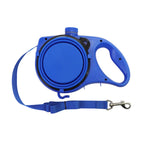 Detachable Retractable Dog Leash Builtin Water Bottle Plastic Handheld Dog Leash with Water Bowl Waste Bag Container Training