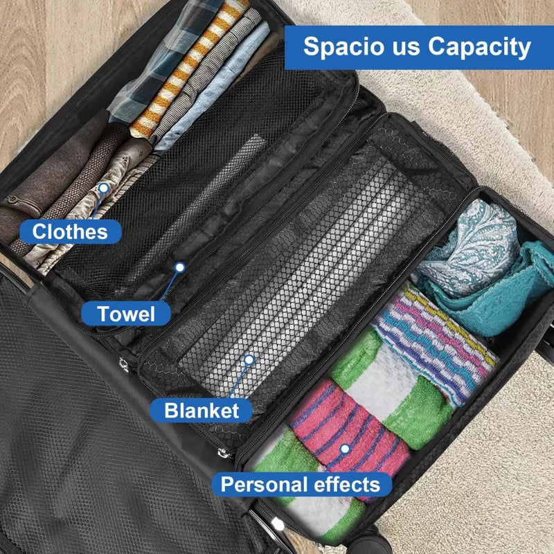 Suitcase Organizer High-Capacity Travel Luggage Organizer Hanging Shelve Packing Cube Closet Collapsible Hanging Storage Bags