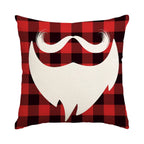 1 Christmas Pillowcase Christmas Senior Snowflake Tree Printed Square Pillowcase Christmas Decoration (Without Pillow Core)