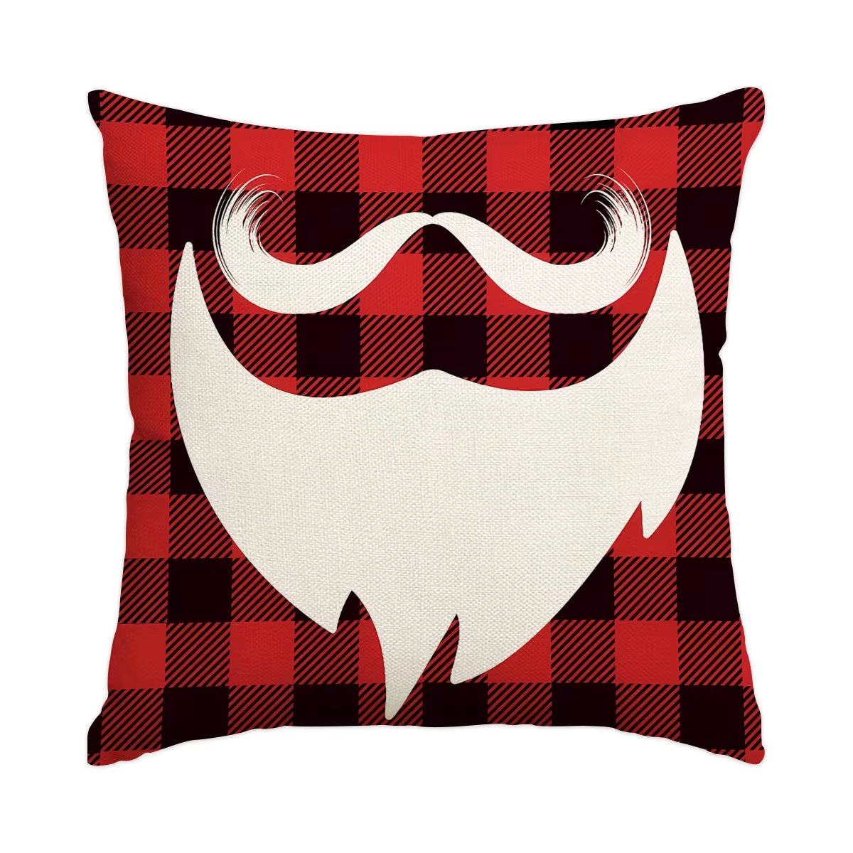 1 Christmas Pillowcase Christmas Senior Snowflake Tree Printed Square Pillowcase Christmas Decoration (Without Pillow Core)