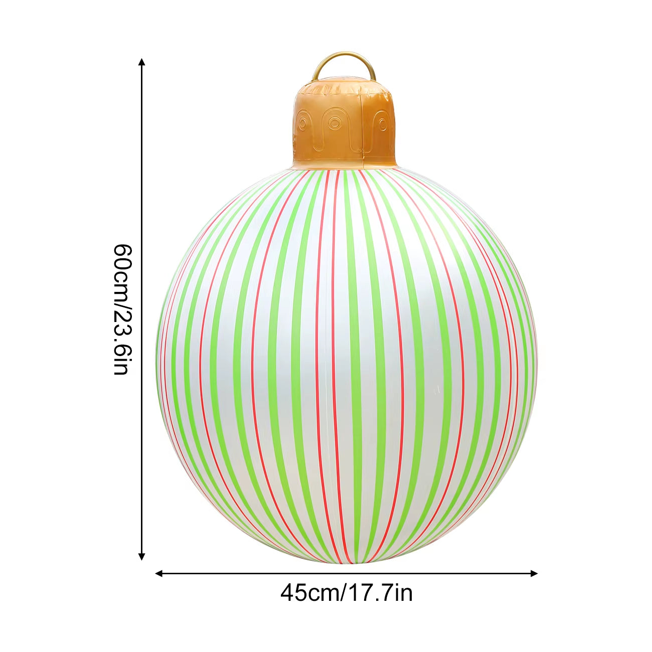 1PC Inflatable Christmas Balls Large PVC Christmas Hanging Ornaments Oversized Christmas Tree Balls Blow up Christmas Balls