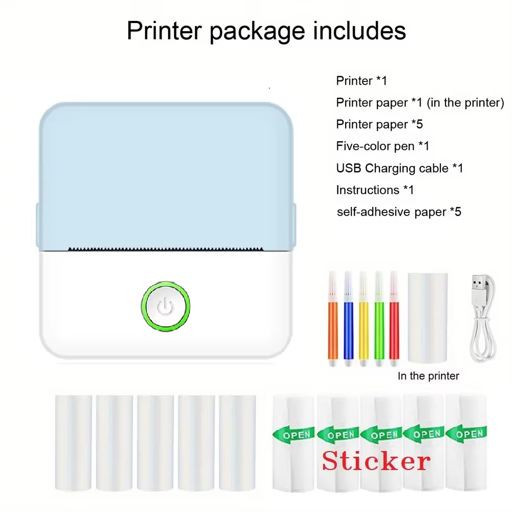 Mini Inkless Sticker Maker Printer