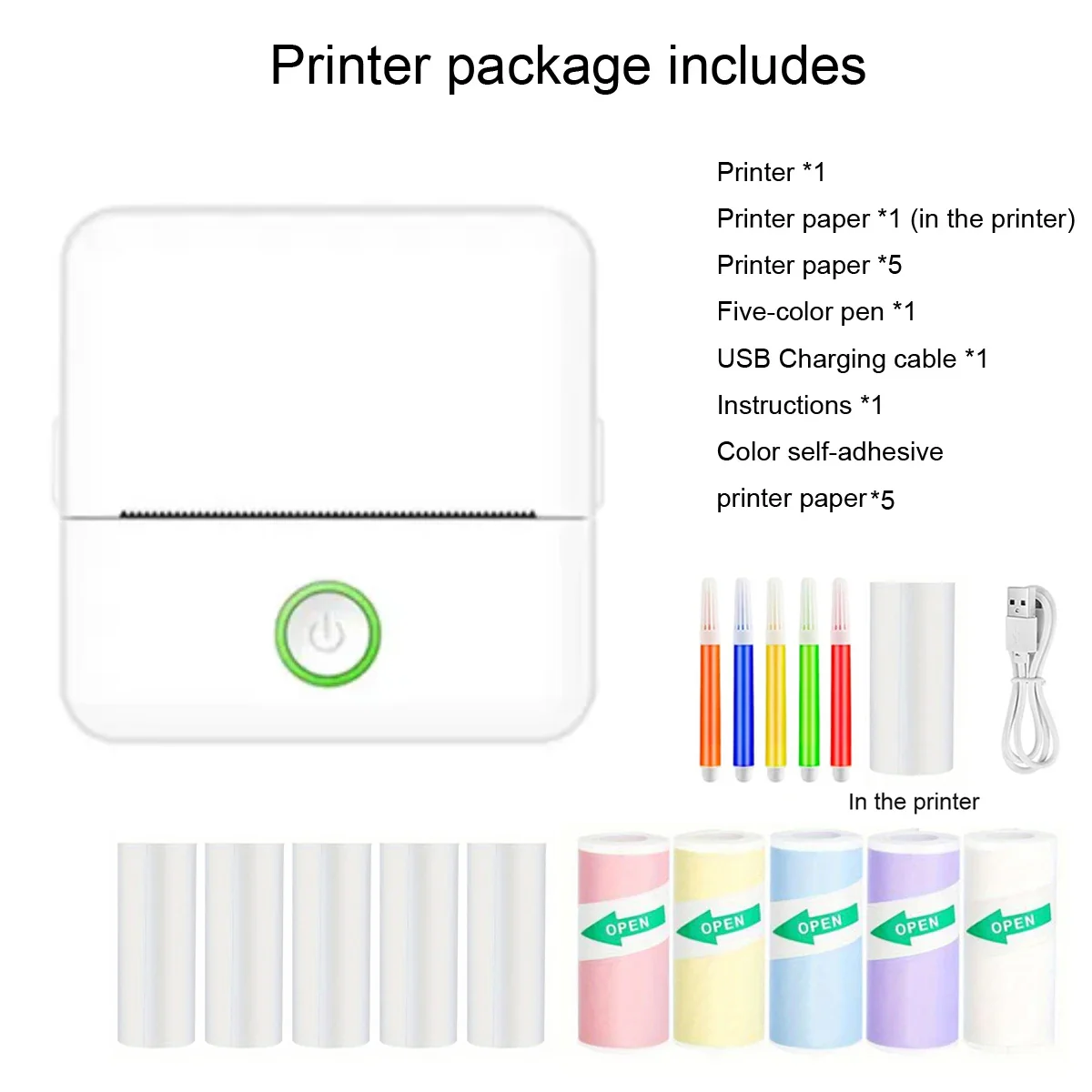 Mini Inkless Sticker Maker Printer