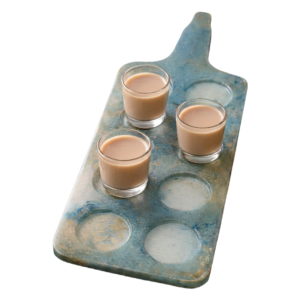 reversable-blue-ocean-resin-shot-glass-holder-serving-board