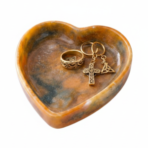 burnt-orange-resin-heart-shaped-jewelry-holder