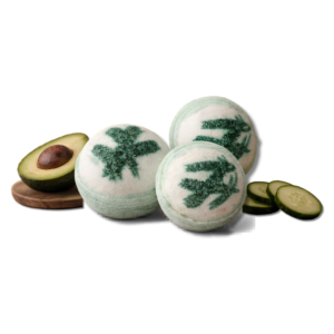 pack-of-3-140g-spinning-and-foaming-avocado-cucumber-scented-bath-bombs